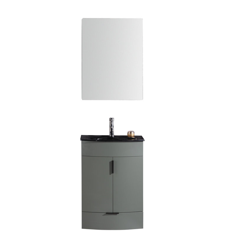 Ensemble de meuble-lavabo simple 24 po Boger, Vert étain