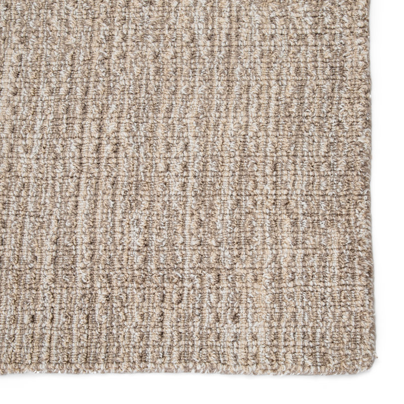 Tapis gris tissé à la main Cullan, Rectangle 9 pi x 12 pi