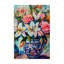 Fleurs colorées dans un vase de fleurs bleues, design par Gina Kelly-1662087214