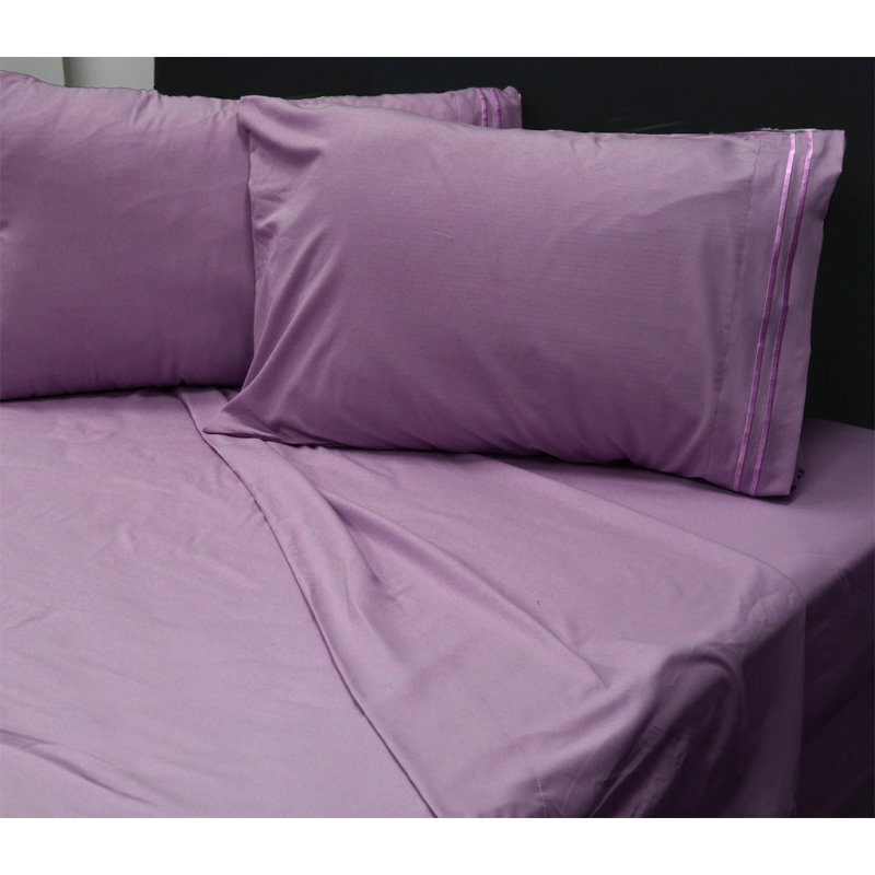 Bamboo Softness Microfiber Sheet Set, Double, Mauve