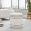 Repose-pieds de rangement 18 po en laine tissée à la main beige avec motif touffeté et noué-133256771