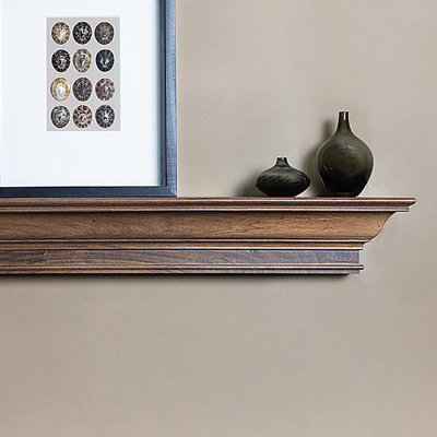 Marion Floating Wood Fireplace Mantal Shelf - Provincial