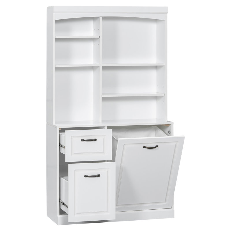 Bathroom Storage Cabinet With Tilt-Out Hamper