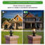 Ensemble de 2 lanternes d'extérieur 21 po (H) 21 po - Lampadaire rétro en métal noir et verre transparent pour l'éclairage de jardin, portail, allée et allée avec une conception élégante (ampoule non incluse)