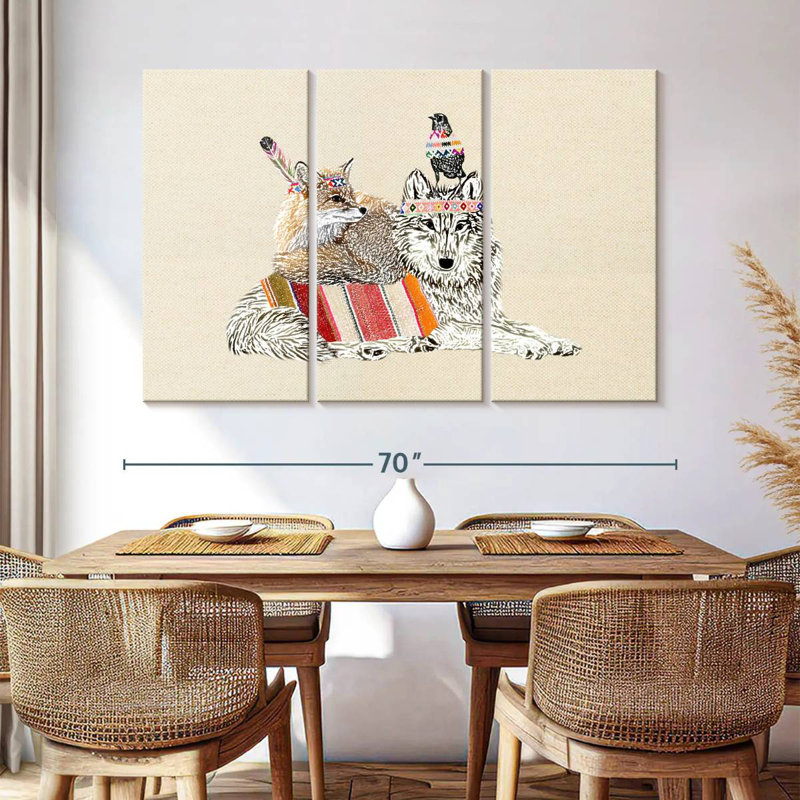 Ketti Boho Wolf, 42" H x 65" W