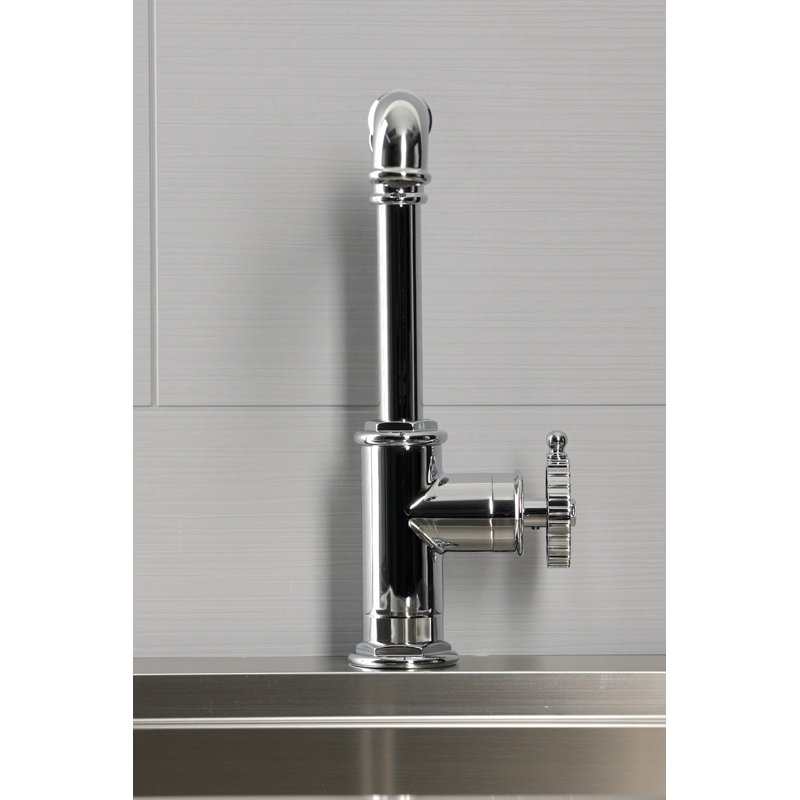 Kingston Brass Fuller One-Handle 1-Hole Deck Mount Bar Faucet, Polished Chrome