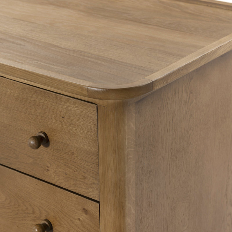 Franny 6 Drawer Dresser-Saddle Brown Veneer, Saddle Brown Veneer