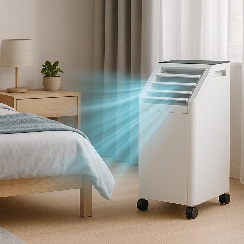 Refroidisseur d'air par évaporation 2026 avec réservoir d'eau de 1 gallon, 3 vitesses, 4 modes