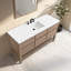 Meuble-lavabo simple 60 po avec plateau en pierre d'ingénierie Wesli