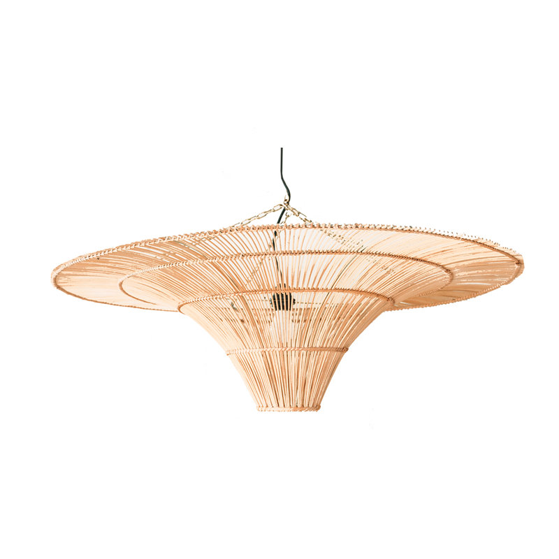 Rattan Novelty Lamp Shade ( Uno ) in Natural, 30" H x 110" W x 110" D