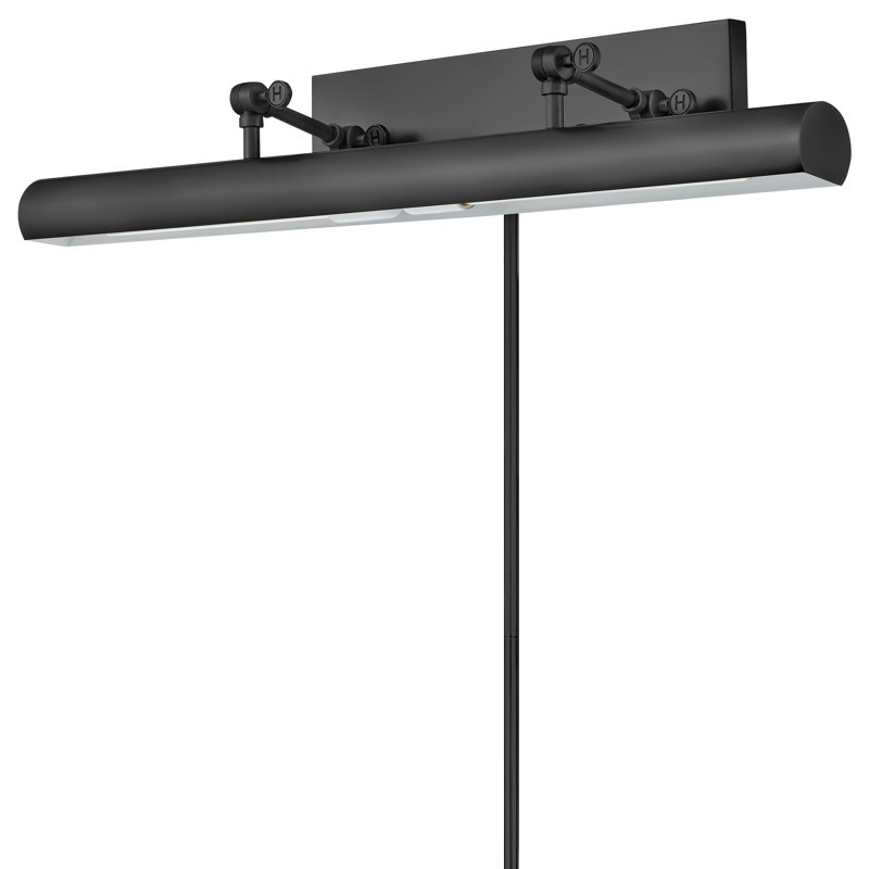 2-Light Adjustable Plug-In Picture Light w/ On/Off Switch, Black