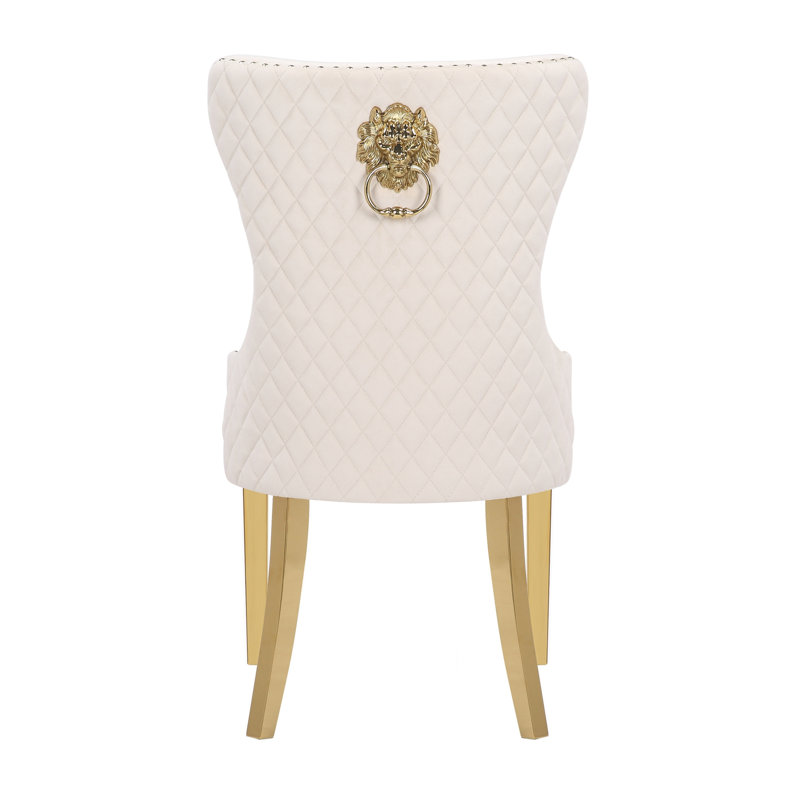 Chaise de salle à manger en or 2 pièces Simba