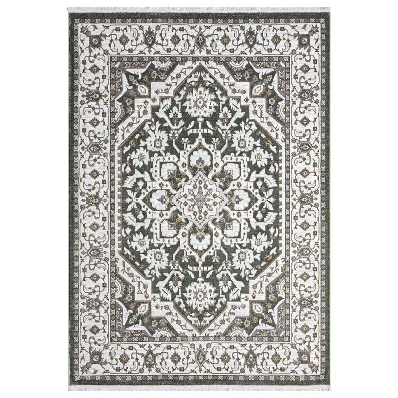 Carllene Area Rug with Non-Slip Backing, Rectangle 1'10" x 3'