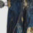 Exploring The Depths Of Blue Geode III - Abstract Marble Marble Blackout Curtain - 1 Panels-564436381