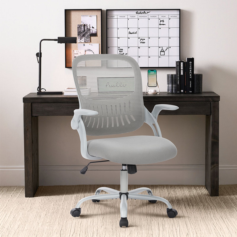 Chaise de bureau ergonomique en filet Azaryia, Gris