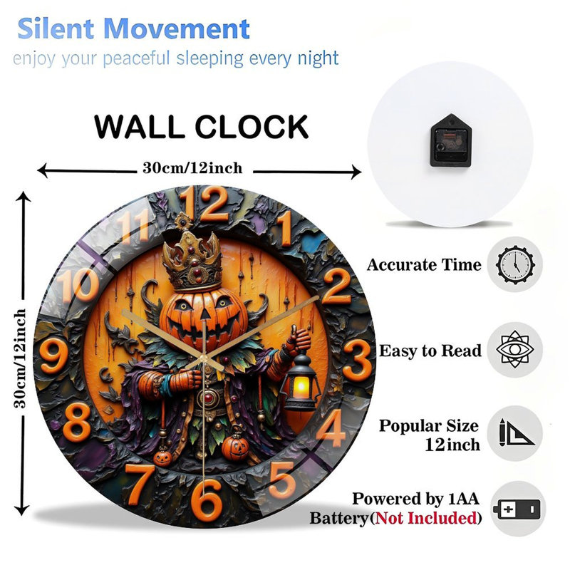 Horloge murale éclatante avec horloge murale moderne en verre 12 po