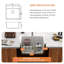 L 21 po x l 20 po Composite quartz encastré dans un évier de cuisine à simple cuve et station de travail-129525125