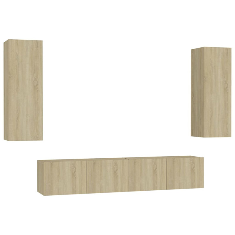 Blader Unfinished Floating Entertainment Centre for TVs up to 88", Sonoma Oak
