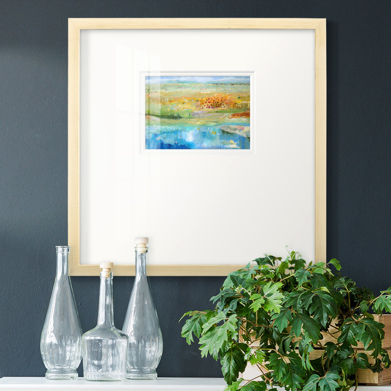 " Moving On ", 17" H x 17" W x 1.25" D, Brown Closed Corner Framed Paper