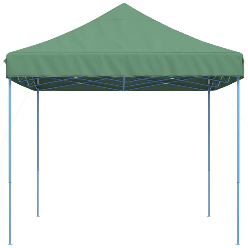Vidaxl Foldable Party Tent Pop-Up With 4 Sidewalls Patio Gazebo Canopy Shelter, 315cm H x 410cm W x 279cm D, Blue, Green