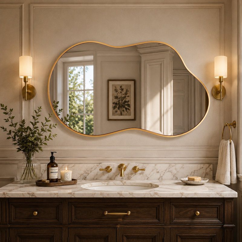 Miroir d'appoint 26 po x 46 po, Or, 26 po x 46 po