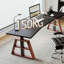 Bureau debout en bois manufacturé noir Free Form-1196744660