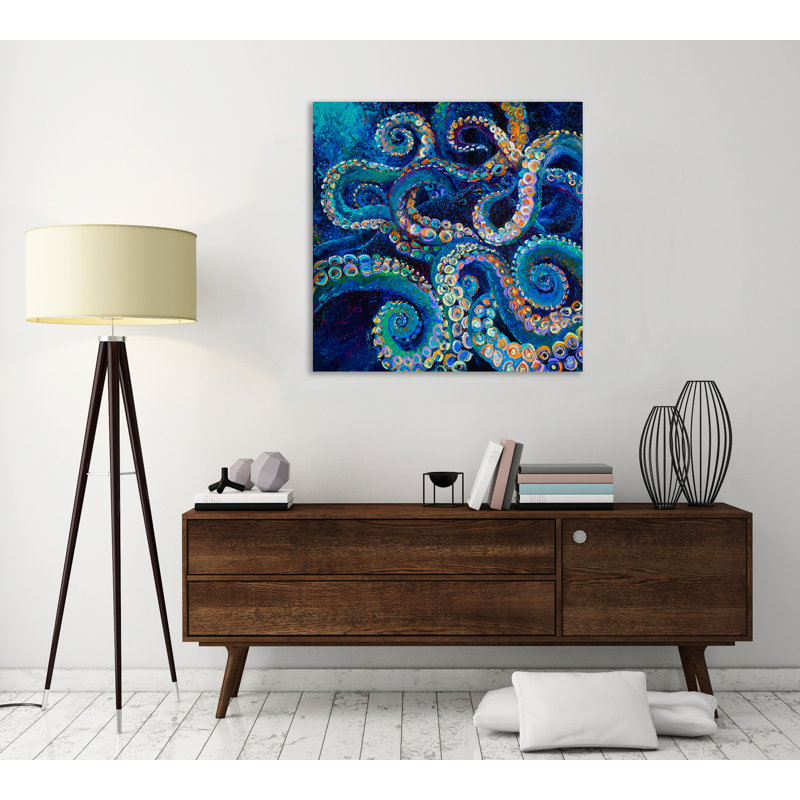 " Octopus " by Iris Scott, 18" H x 18" W x 1.5" D