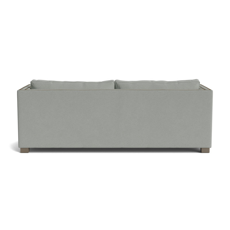 Keaton With Nails 84 Sofa, Antique Brass, Performance Boucle - Mineral Green, Driftwood