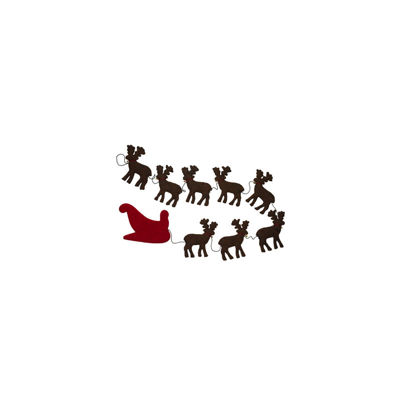 Handmade Reindeer Christmas Garland