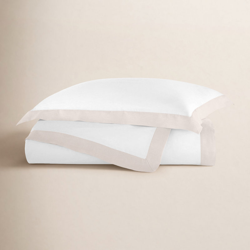 Mandalay Cuff Cotton Duvet Cover, Blush, Queen