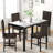 Kaedon 4 - Person Faux Marble Top Four Leg Dining Set-752499684