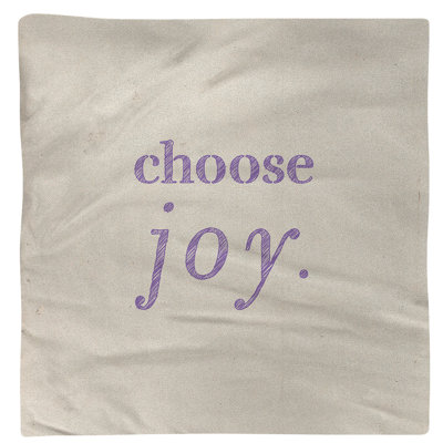 Serviette à citation manuscrite choose joy