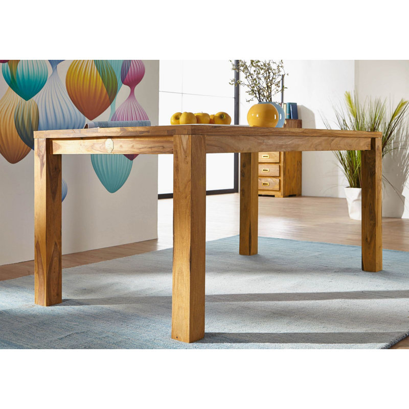 Solid Wood Dining Table, H76 x L160 x W90cm
