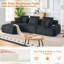 Canapé modulaire 118 po, canapé modulaire avec siège profond 118 po, canapé modulaire moderne avec canapé en L confortable et rembourré en forme de L pour le salon, noir-428772244