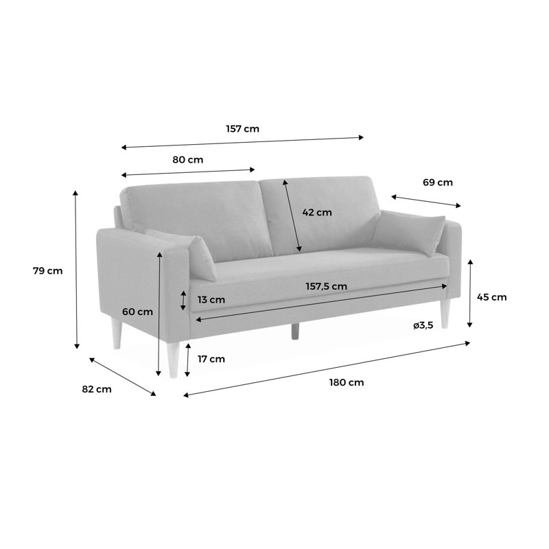 Laurist 3 Seater Boucle Sofa