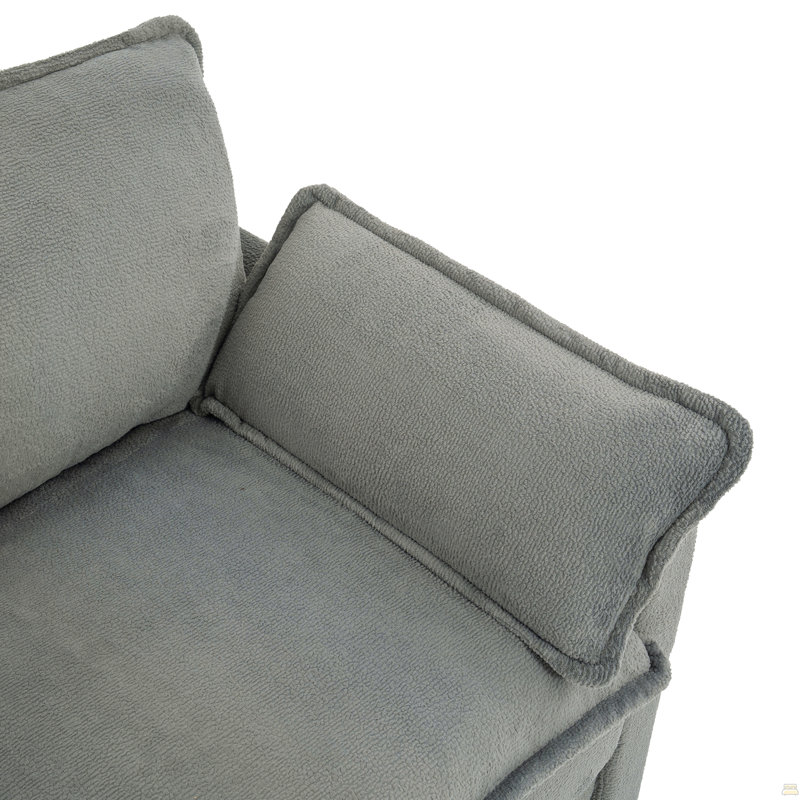 Canapé moderne avec causeuse moelleuse 67,7 po, Gris