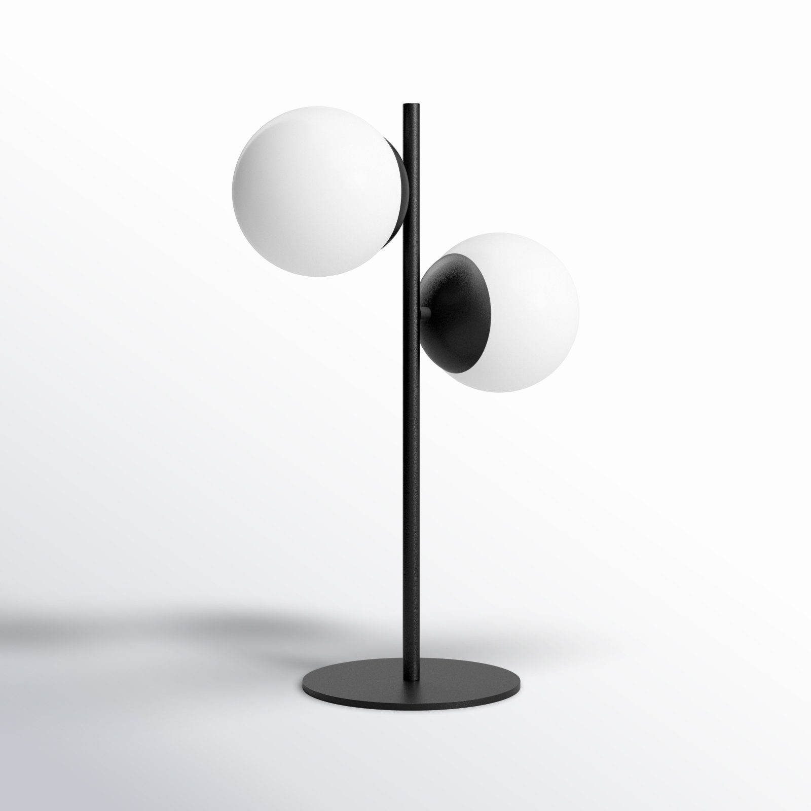 Dianna Metal Table Lamp, Black, 20" H x 14" W x 14" D