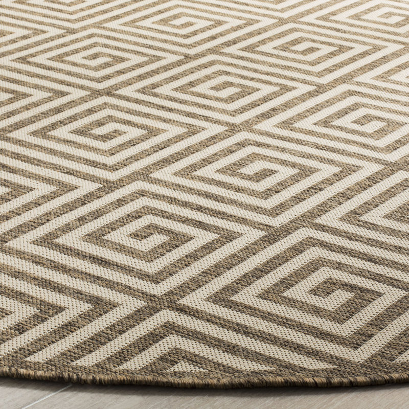 Gowanus Performance Geometric Indoor/Outdoor Area Rug, Square 6'7"