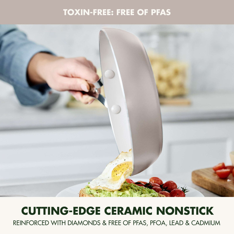 GreenPan Nova 2 Piece Frypan Set, Clay