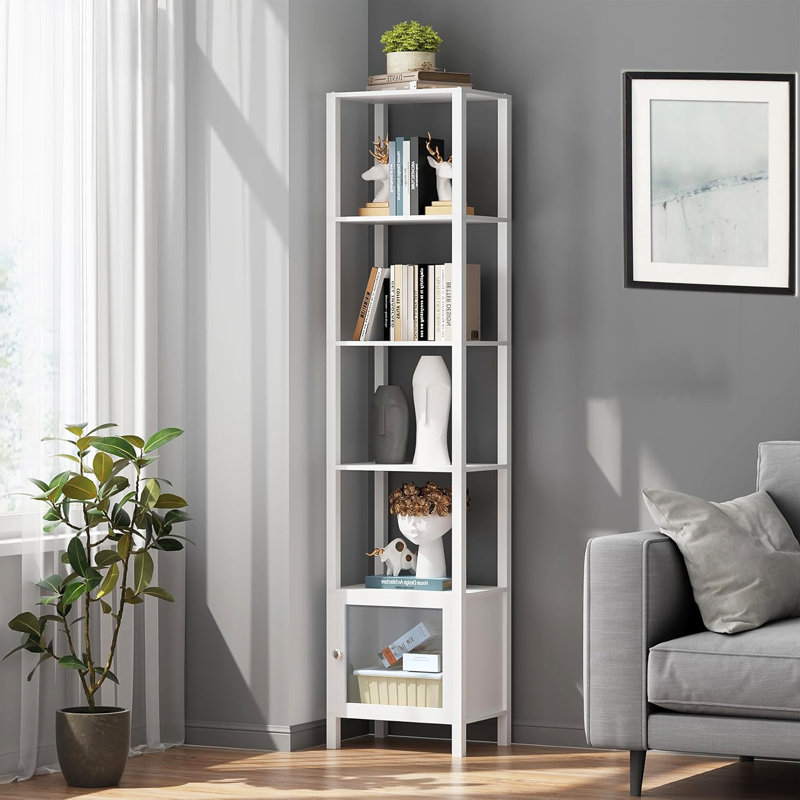6 Tier Bookcase and Bookshelf, White