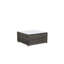 Ensemble de canapé d'extérieur 8 pièces, ensemble de conversation modulaire en forme de L en osier avec repose-pieds courbé et table en verre pour la piscine-317792739
