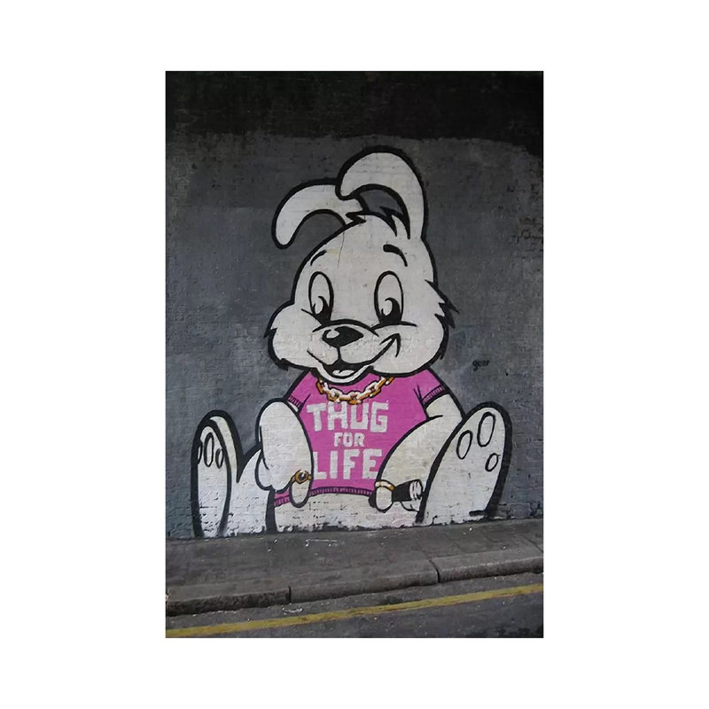 Thug For Life Bunny by Unknown Artist - Wrapped Canvas Gallery-Wrapped Canvas Giclée