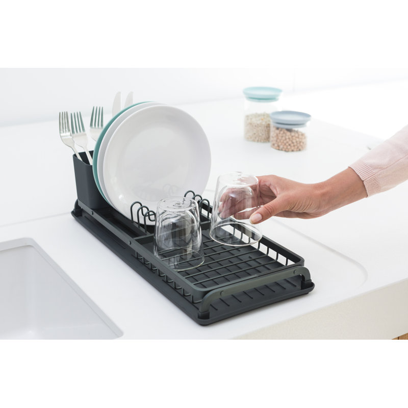 Brabantia Sinkside Compact Dish Drying Rack, Dark Grey