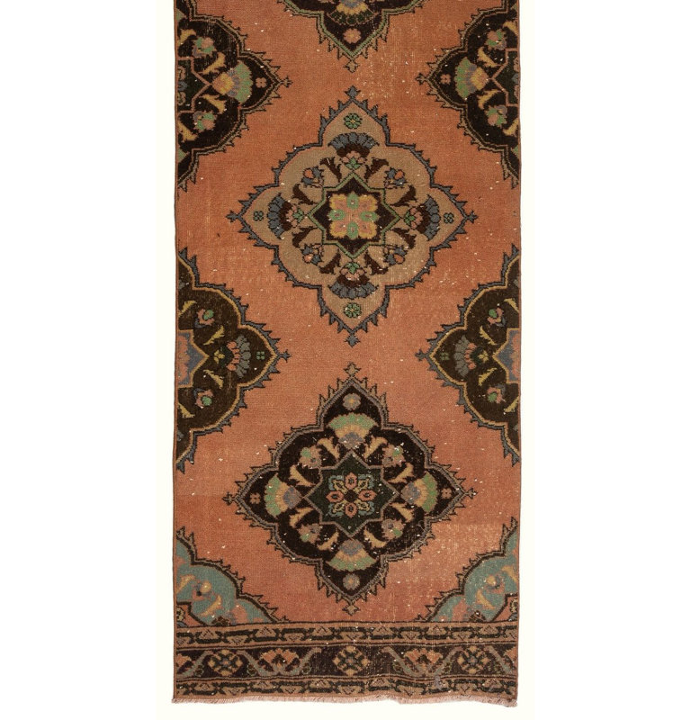 Tapis de couloir rétro en laine turque fait à la main
