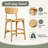 Larence Counter Stool with Solid Wood Frame-1140222659-1140222682