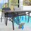 Ensemble de salle à manger de patio 7 pièces, chaises en aluminium Textilene, table avec plateau en aluminium-920589491-920589489