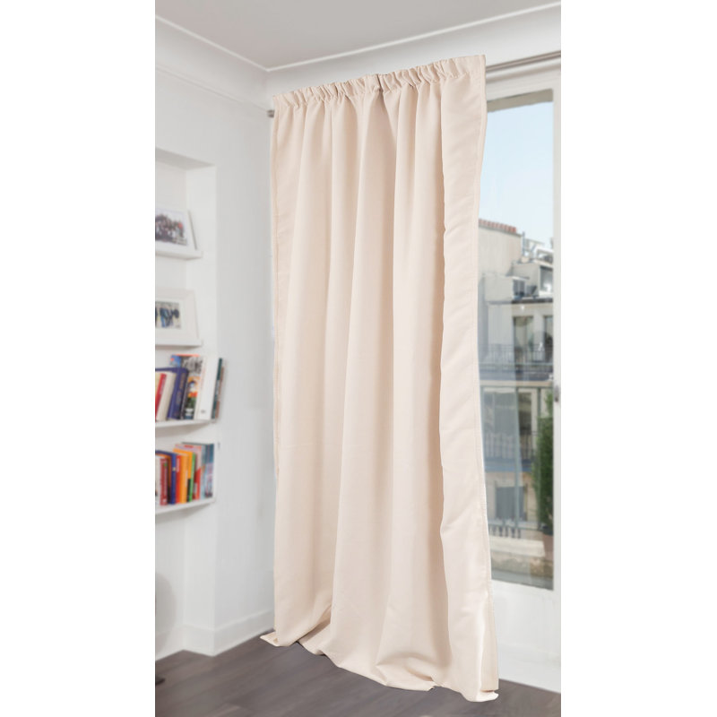Rauseo Blackout Curtain Single Panel, Light beige