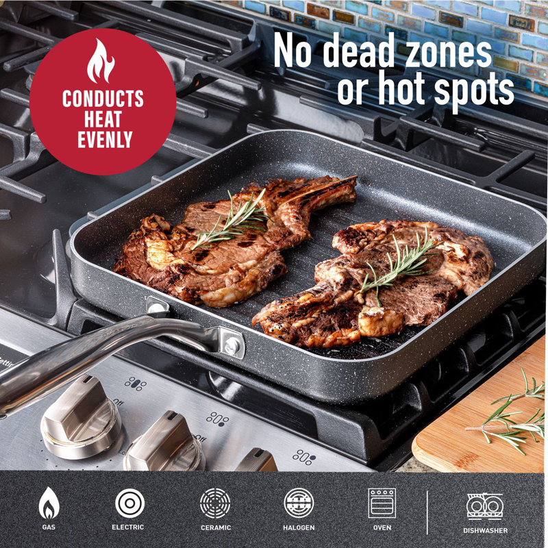 Granite Stone 10.25" Nonstick Square Grill Pan