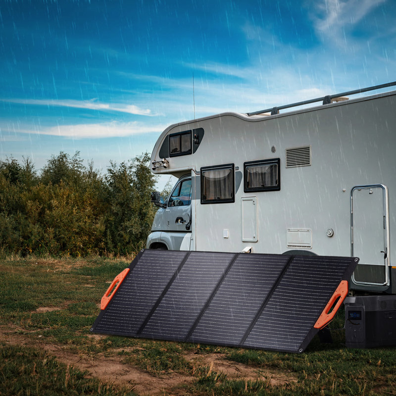 Ensemble de chargeur solaire pliable en ETFE 120W pour panneau solaire monocellulaire VEVOR