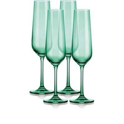 Set Of Four Translucent Flutes